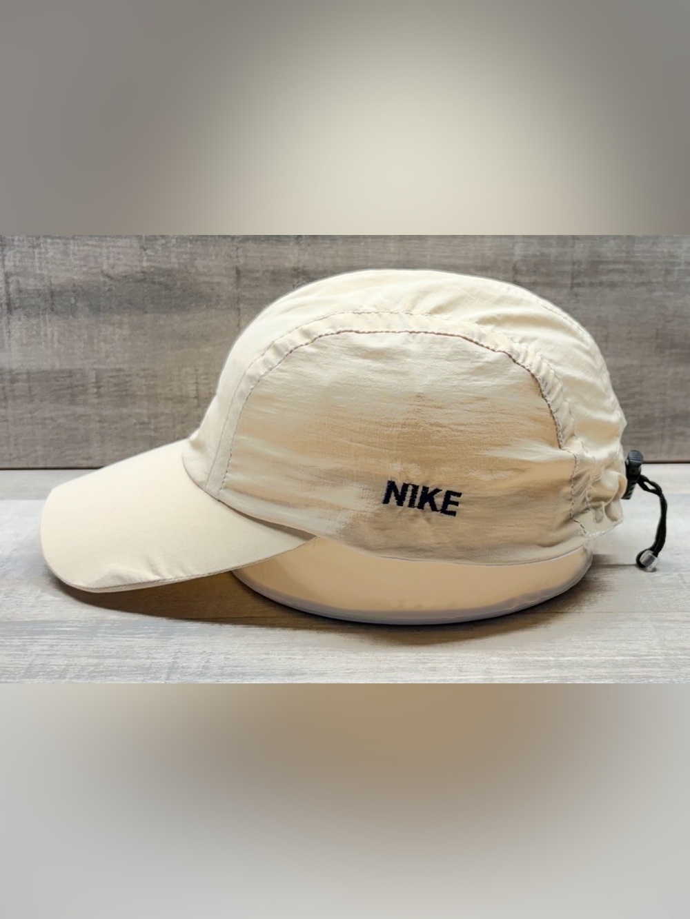 Nike Men’s Cream Performance Cap with Black Swoosh - Picture 5 of 7